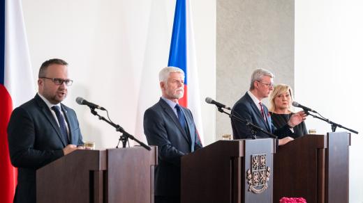 Marian Jurečka (KDU-ČSL), Petr Pavel, Karel Havlíkče a Alena Schillerová (hnutí ANO)
