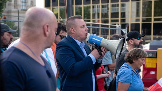 Jindřich Rajchl se zúčasnil i následného pochodu