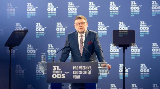 Zbyněk Stanjura během projevu na 31. kongresu ODS